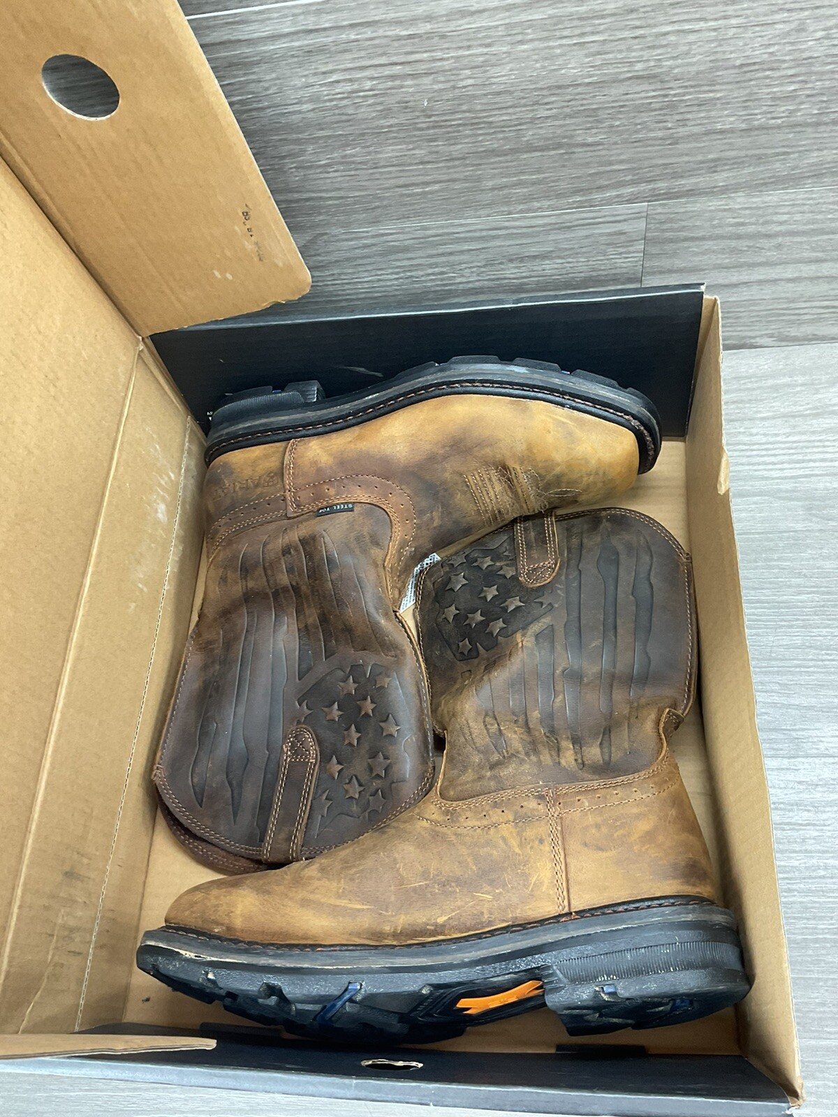 ARIAT Men Sz 9.5 D 10044426 Sierra Shock Shield Patriot Steel Toe Work Boot