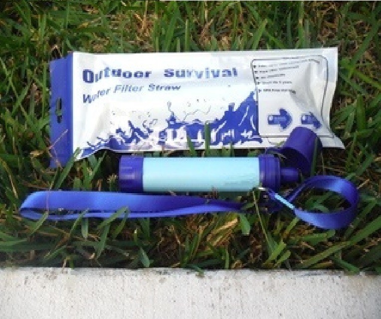 Personal Filtro de agua portátil purificador de paja supervivencia al aire libre