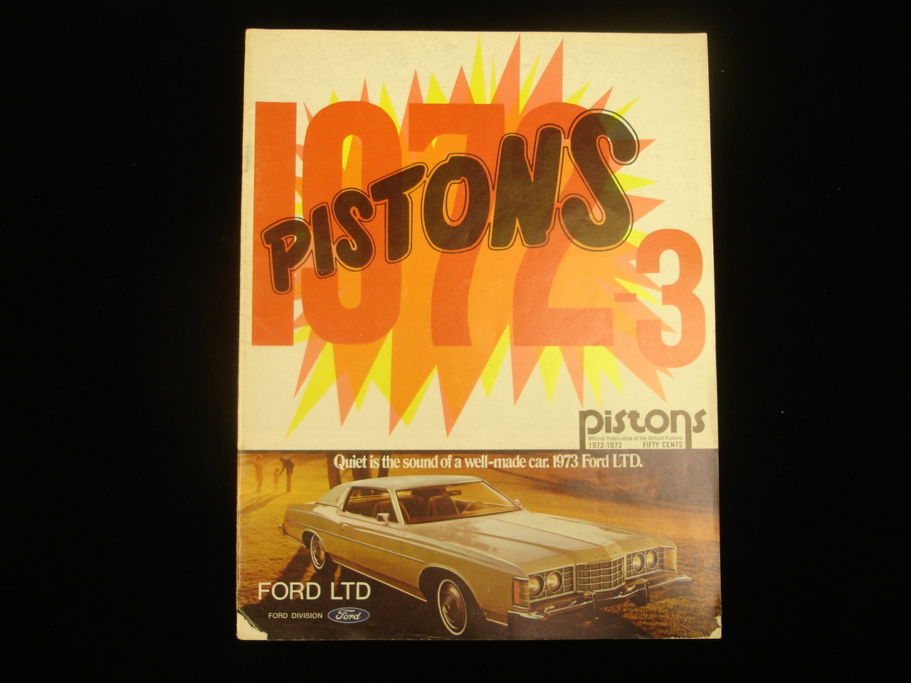 1972-73 Detroit Pistons NBA Program - Unscored