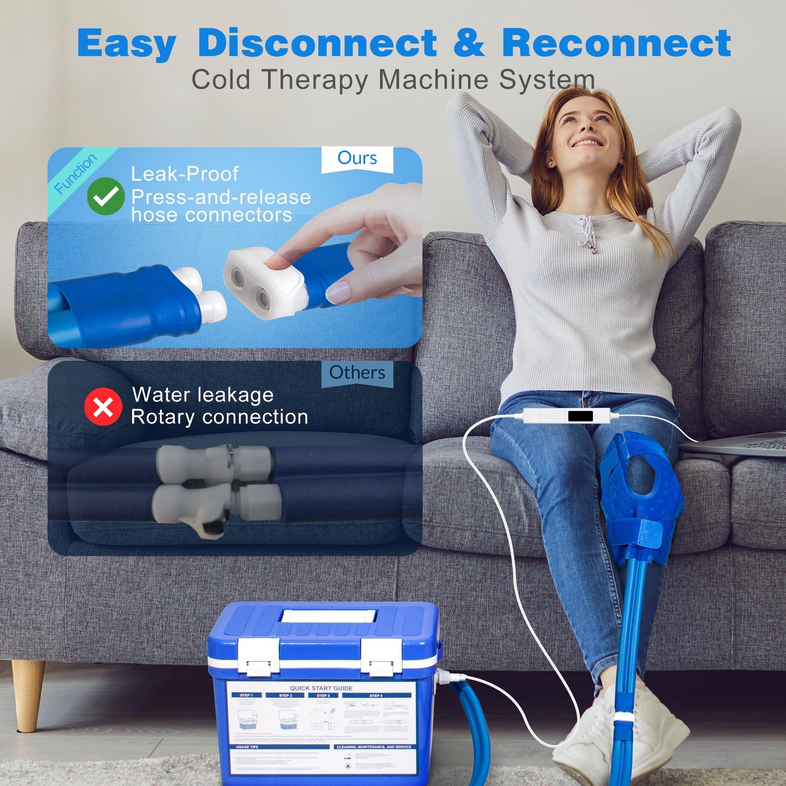 Cold Therapy Machine, Ice Machine System for Knee After Surgery, Cryotherapy ...