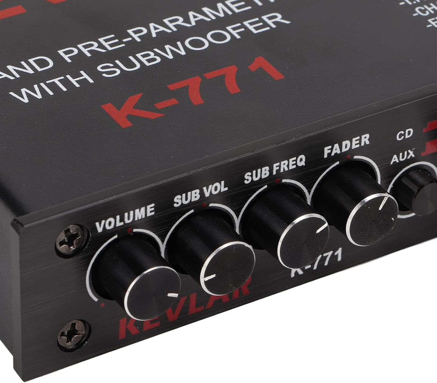 7 Band Car Audio Graphic Equalizer, Variable Gain Adjustment High Level Input EQ
