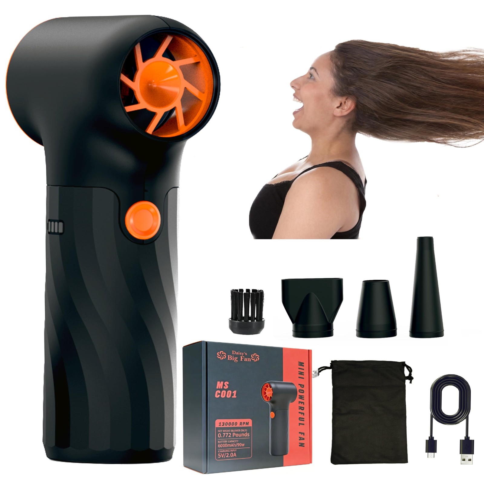 Multifunctional Electric Air Duster & Blower: 130000RPM High-Power PC Cleaner...
