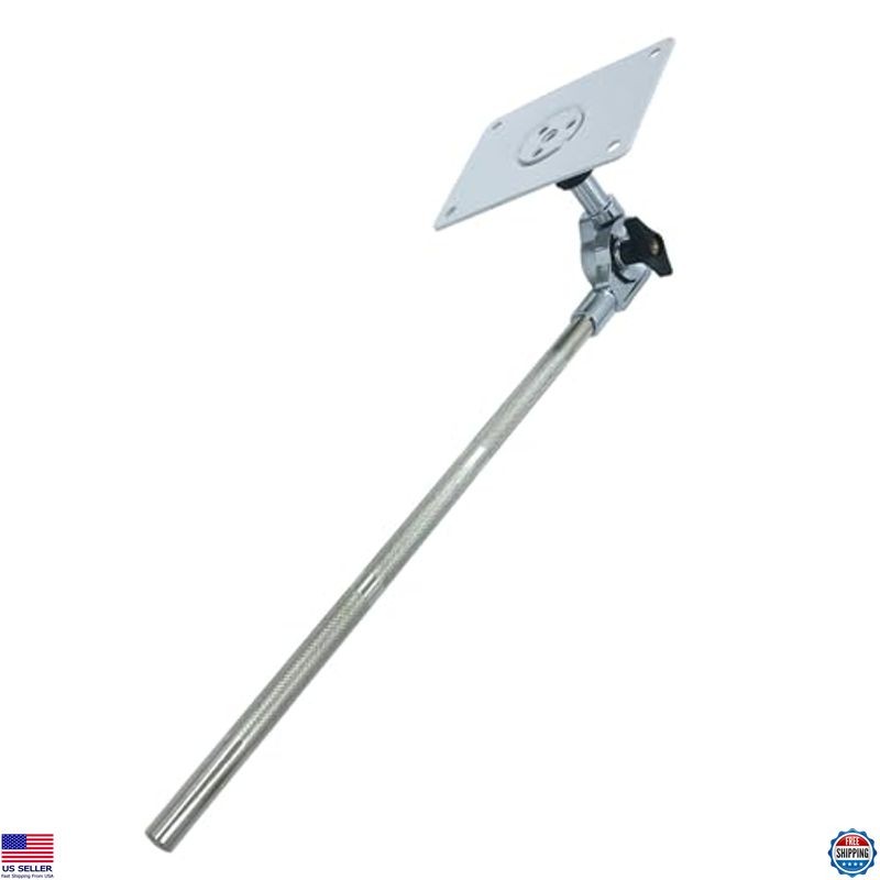Heavy-Duty Metal Electronic Drum Module Mount with Adjustable Rod for Drums/Pads