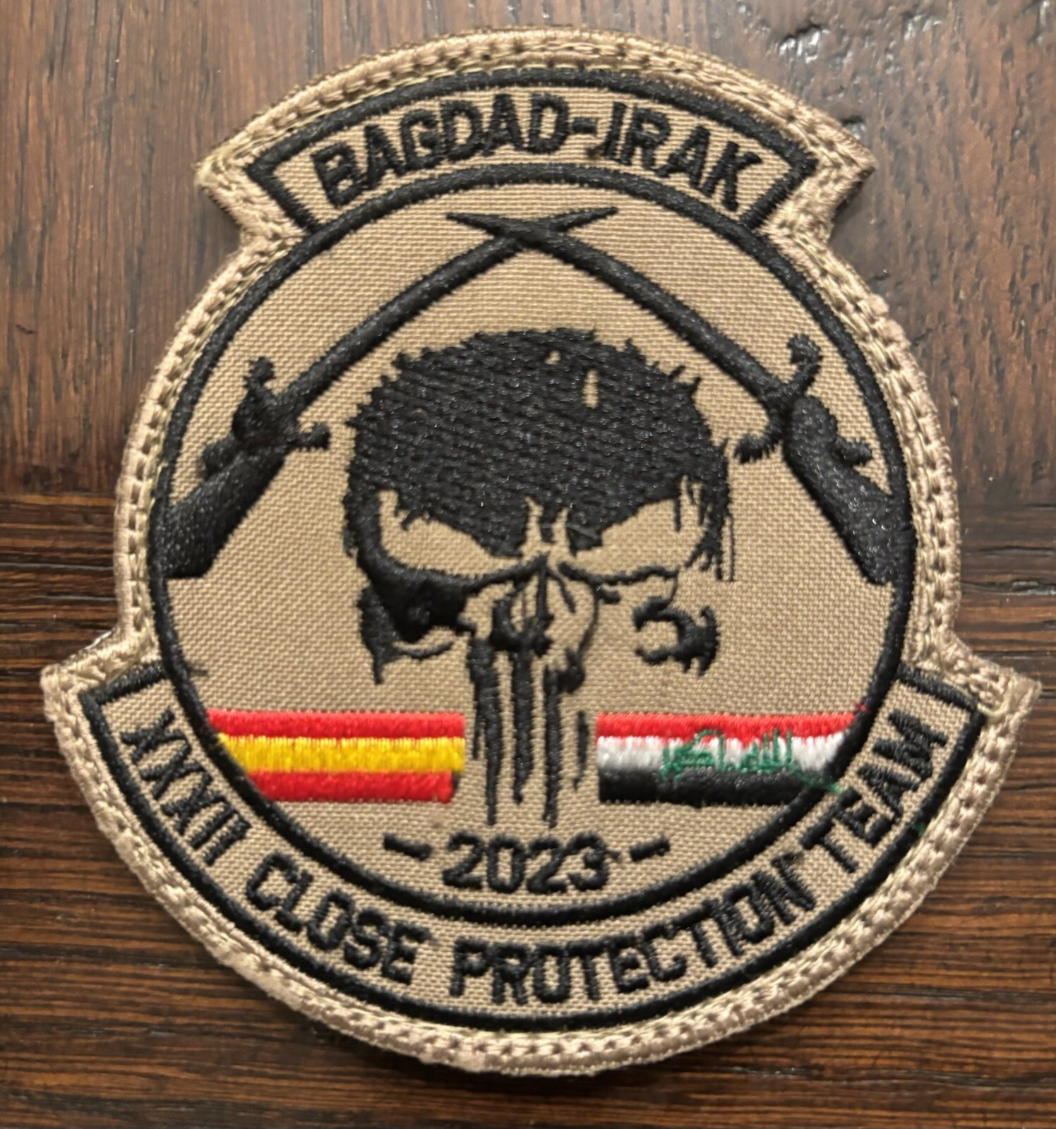 Spanish Army Military Close Protection Team Iraq 3”Patch #3 - New No Hook Back