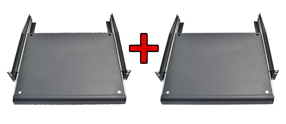 2 X PCS 19" Rack Mount ADJUSTABLE Pull-Out Sliding Keyboard Mouse Shelf Tray