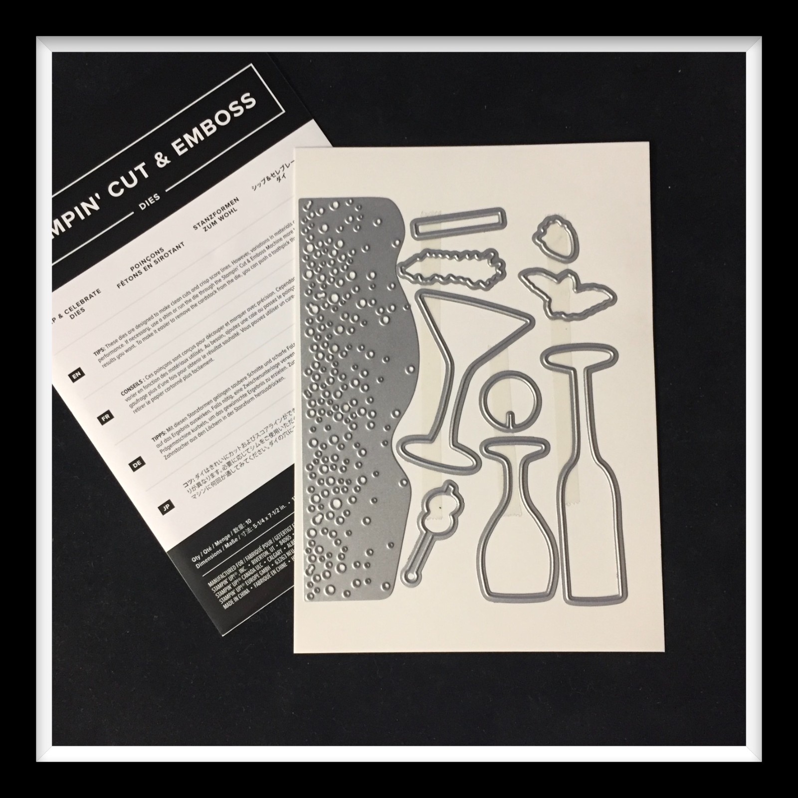 Stampin' Up! SIP & CELEBRATE DIES - make a great shaker card!  ***NEW*** #18
