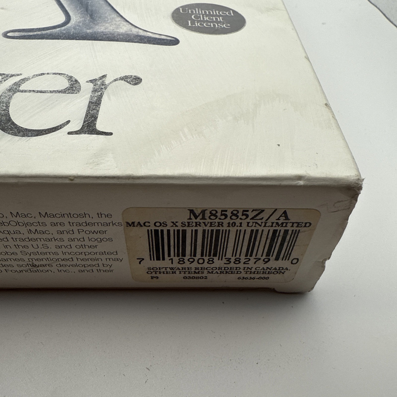 Apple Mac OS X Server 10.1. Unlimited new open box