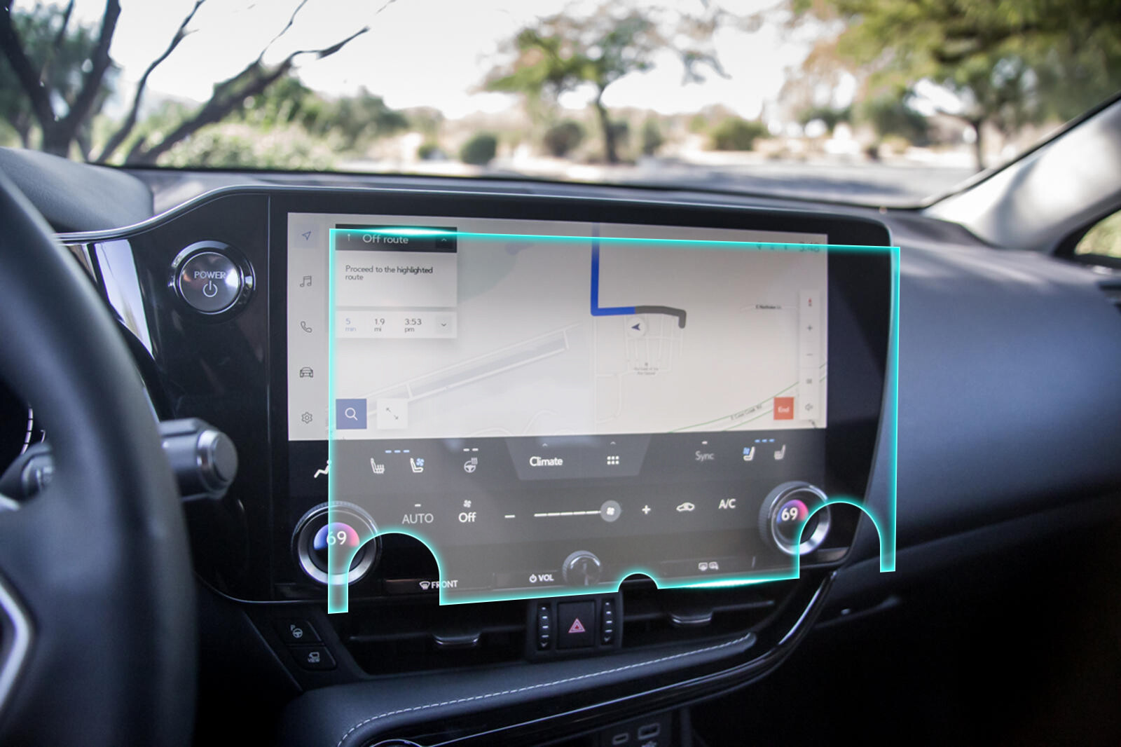 Crystal Clear Screen Protector for 2024 Lexus NX Vehicle Navigation