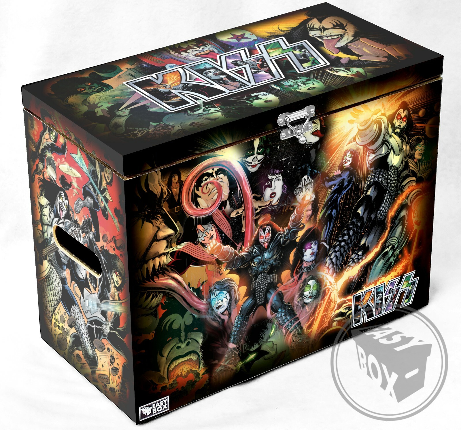 Kiss - Large Comic Book Hard Storage Box Chest MDF