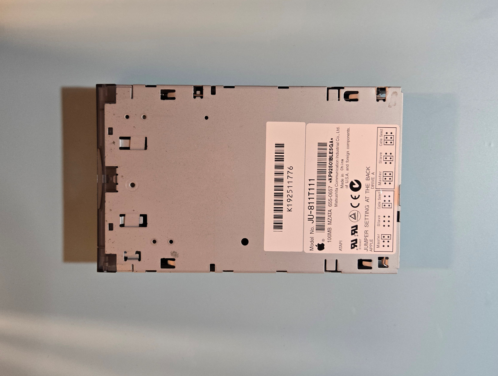 Panasonic JU-811T111 Internal Zip 100 Drive | ATAPI IDE | Translucent Black Face