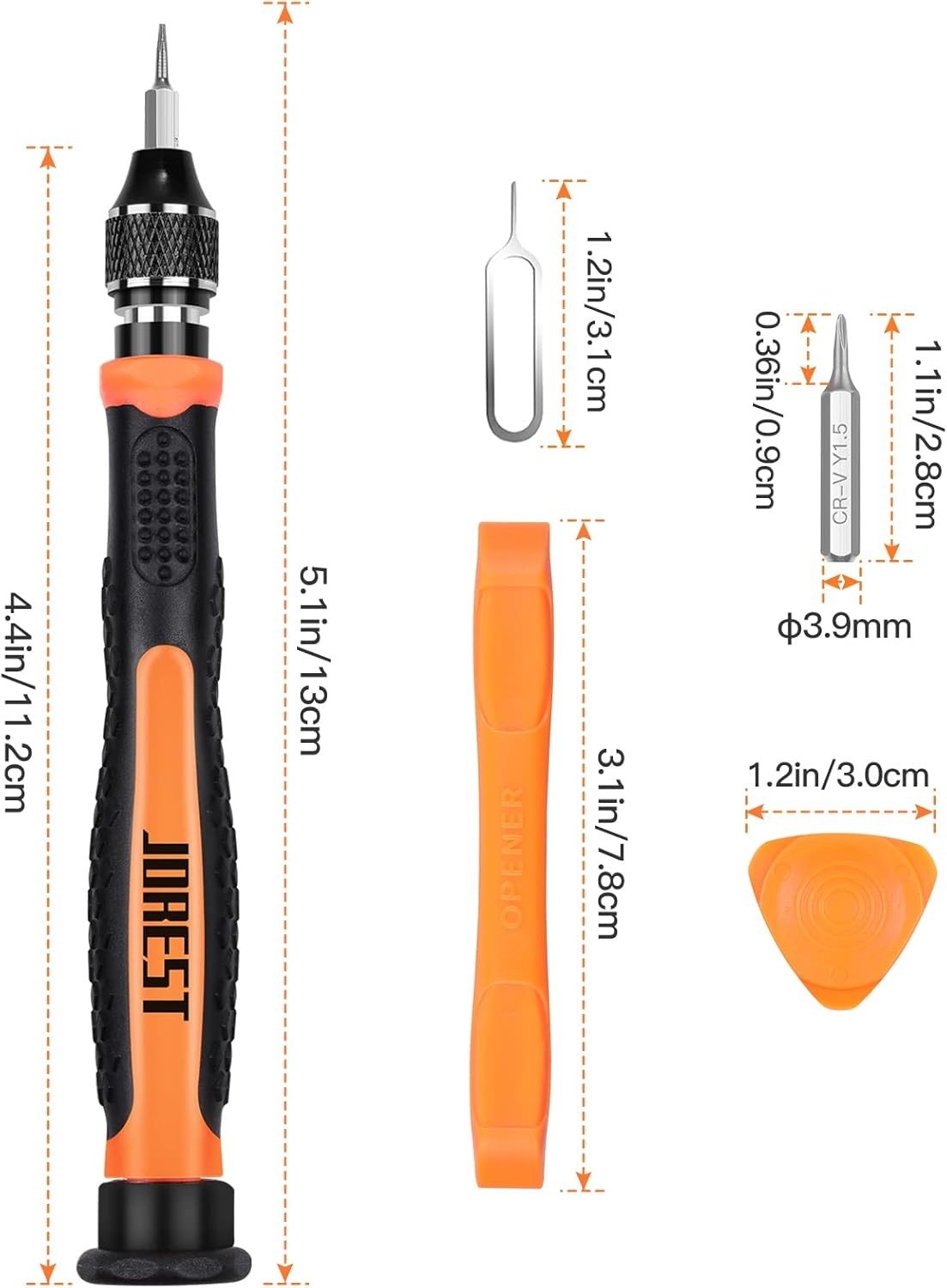 JOREST 24-Piece Precision Screwdriver Set with Torx, Tri-Wing & Pentalobe Bits