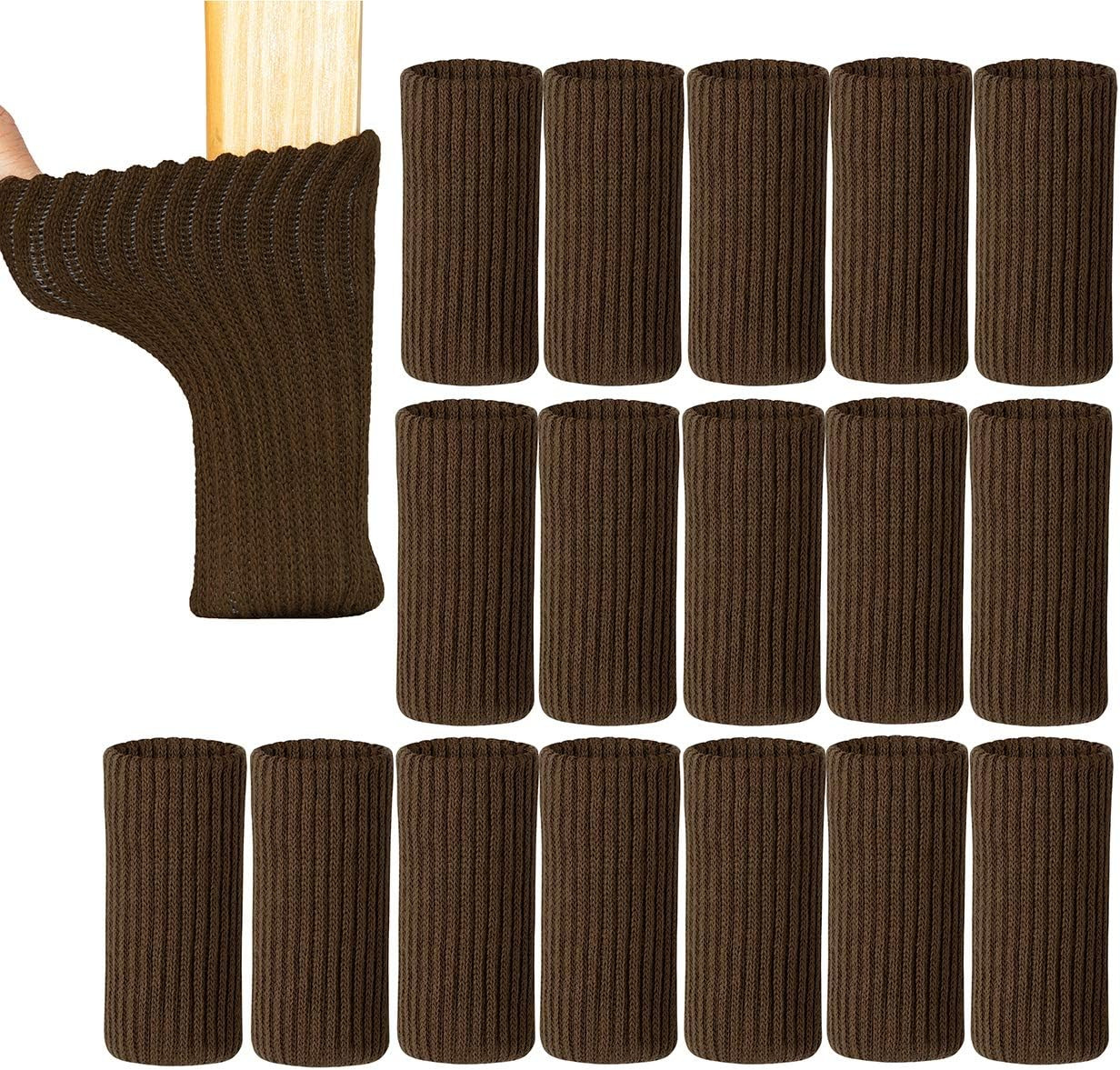 24PCS Furniture Leg Socks High Elastic Non-Slip Knitted Chair Leg Protectors for