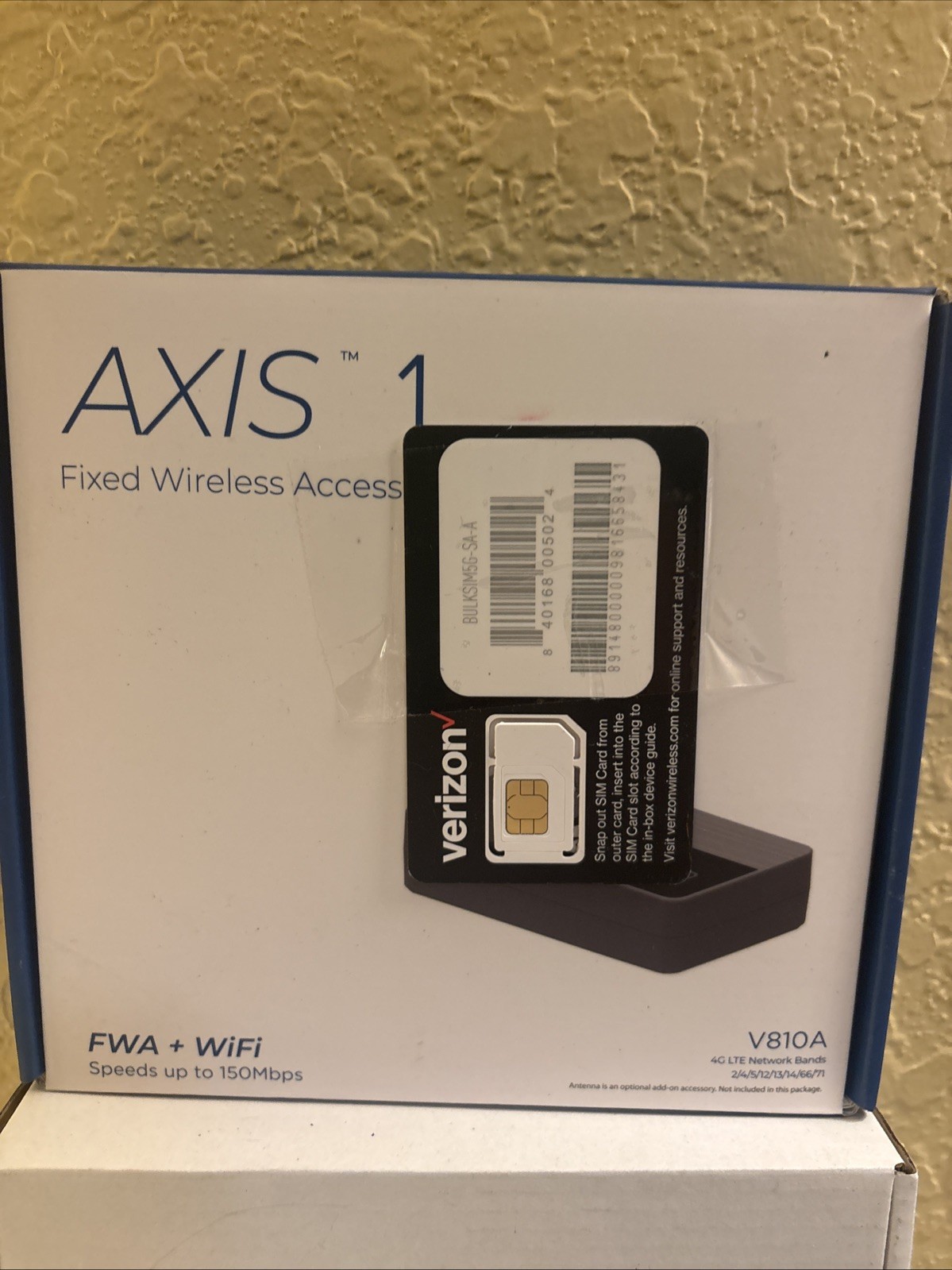 Atel Axis 1 Fixed Wireless Access Model:V810A Sealed New W Verizon Sim (o3