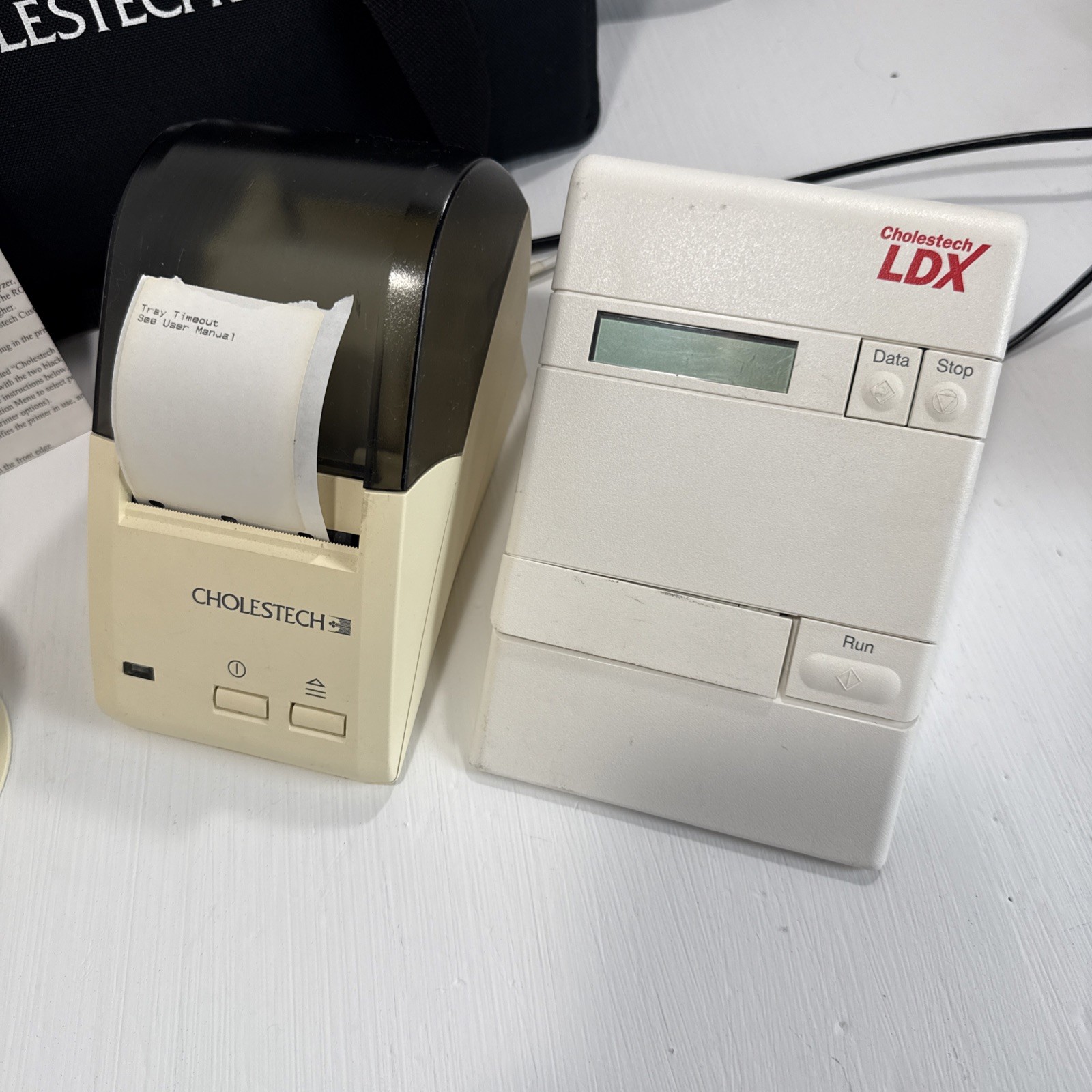 Cholestech LDX Analyzer 021 11239 w Printer SKGGS003, Power Cords, Case (TESTED)