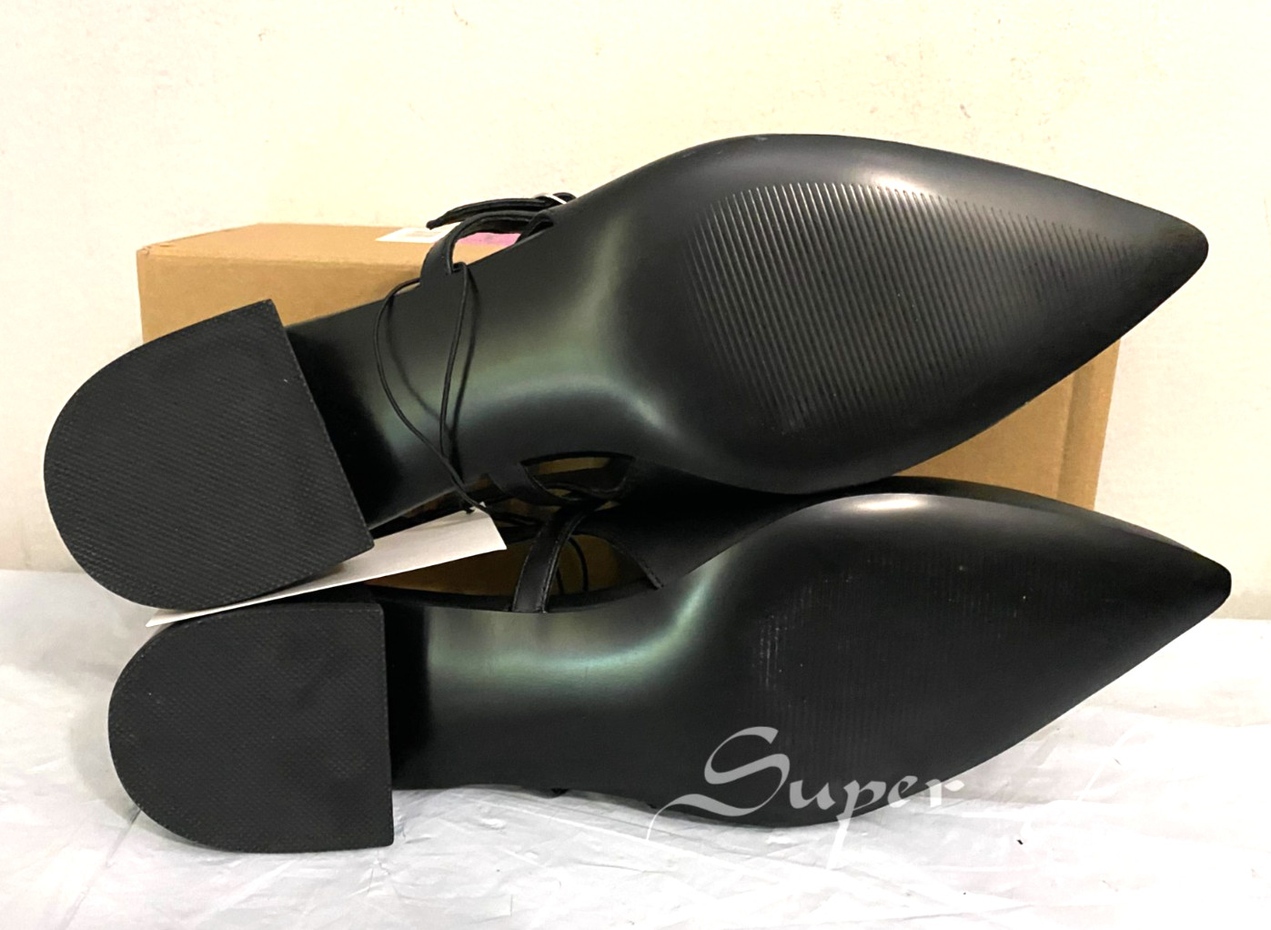 NEW Steve Madden Women's Christy Leather Slingback Casual Flats PICK SIZE BLACK