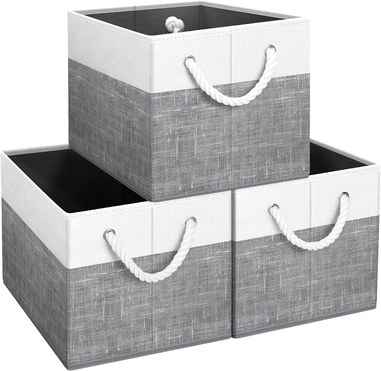 Fab totes Storage Bins [3-Pack], Foldable Storage Baskets for Organizing Toys, B