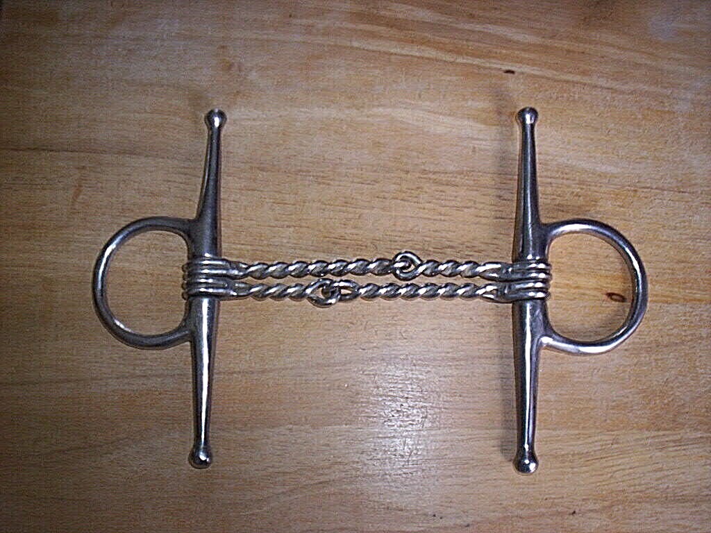 Used Korsteel Stainless Full Cheek Double Twisted Wire Snaffle Bit  5" Mouth