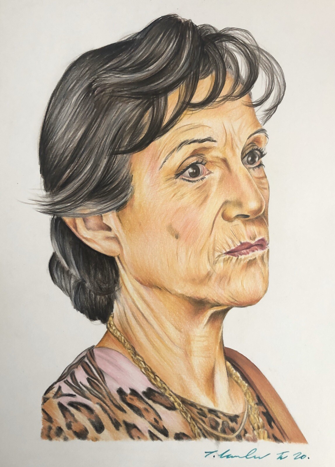Dasha Killing Eve Original Drawing . Fan-ART A4 . Harriet Walter