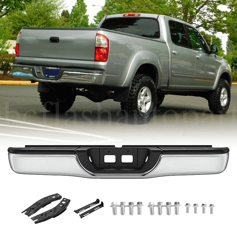Chrome Complete Rear Step Bumper For 2000-2006 Toyota Tundra