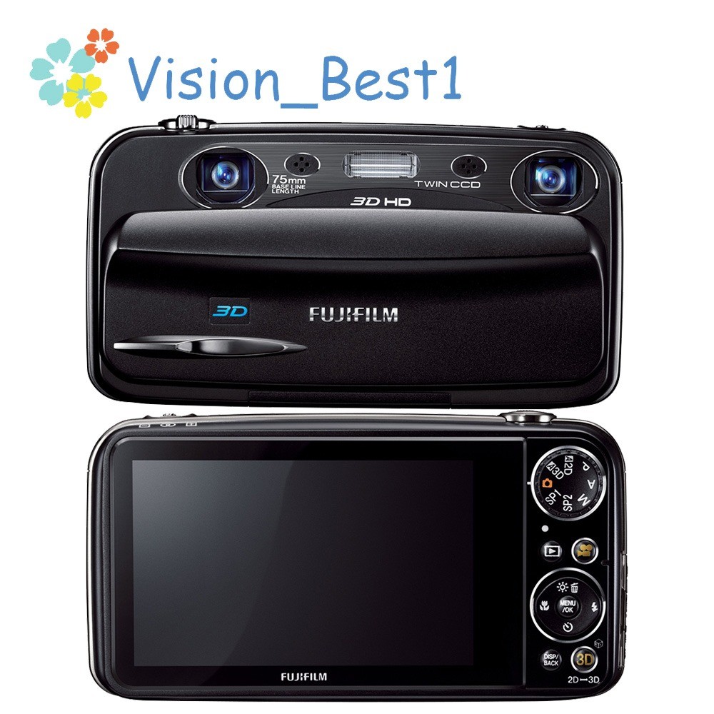 Fujifilm FinePix Real 3D W3 Digital Camera 10MP 3X Optical Zoom Black Auto Focus