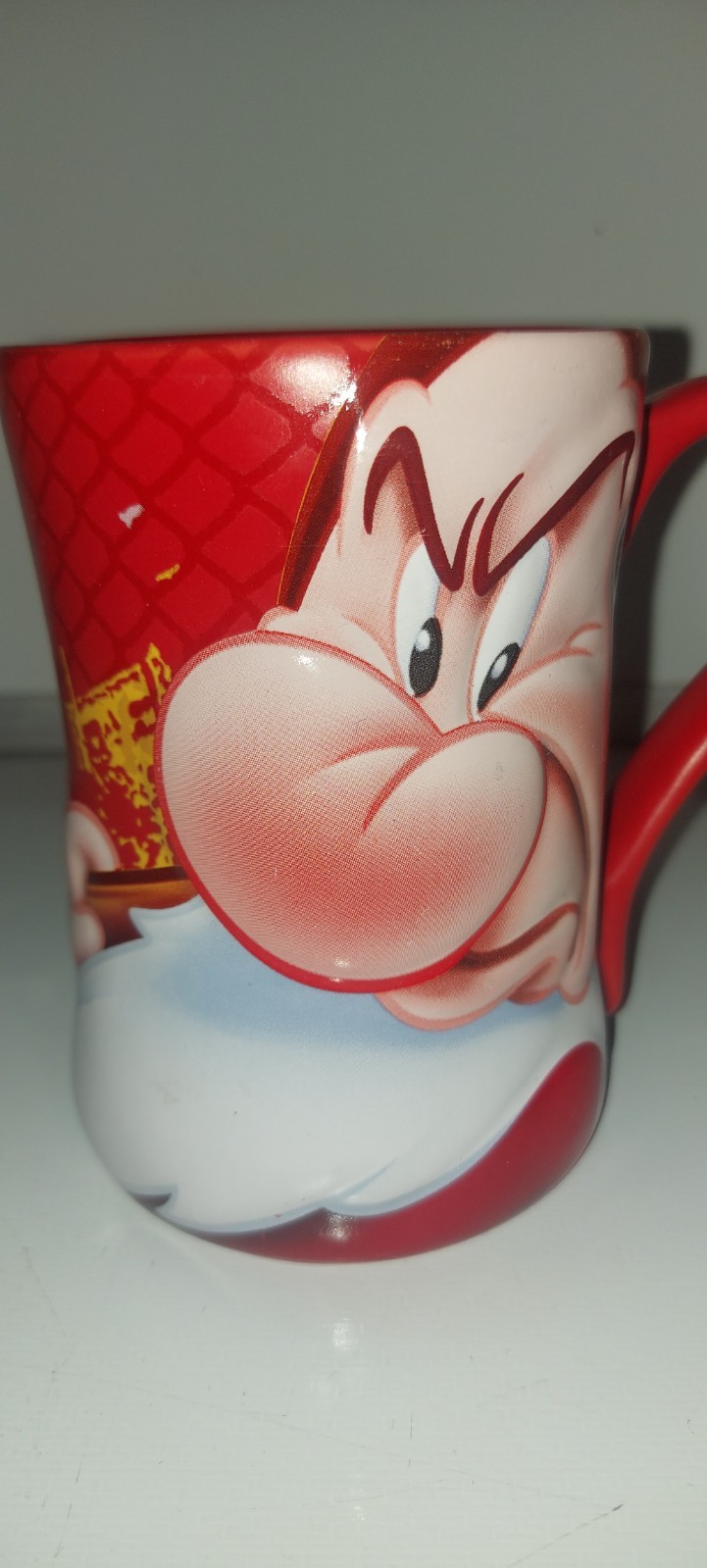 Disney Store Grumpy Mug Snow White Seven Dwarfs Red Character Mug