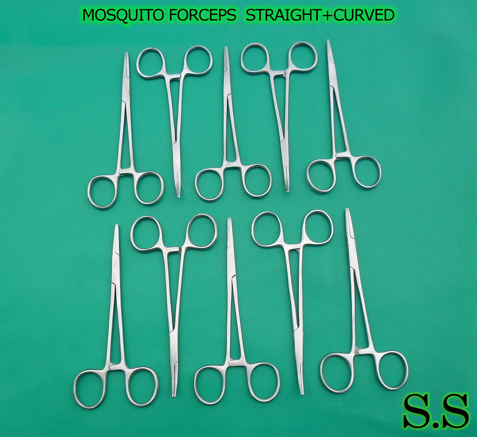 16 MOSQUITO HEMOSTAT LOCKING FORCEPS 5" STRAIGHT CURVED