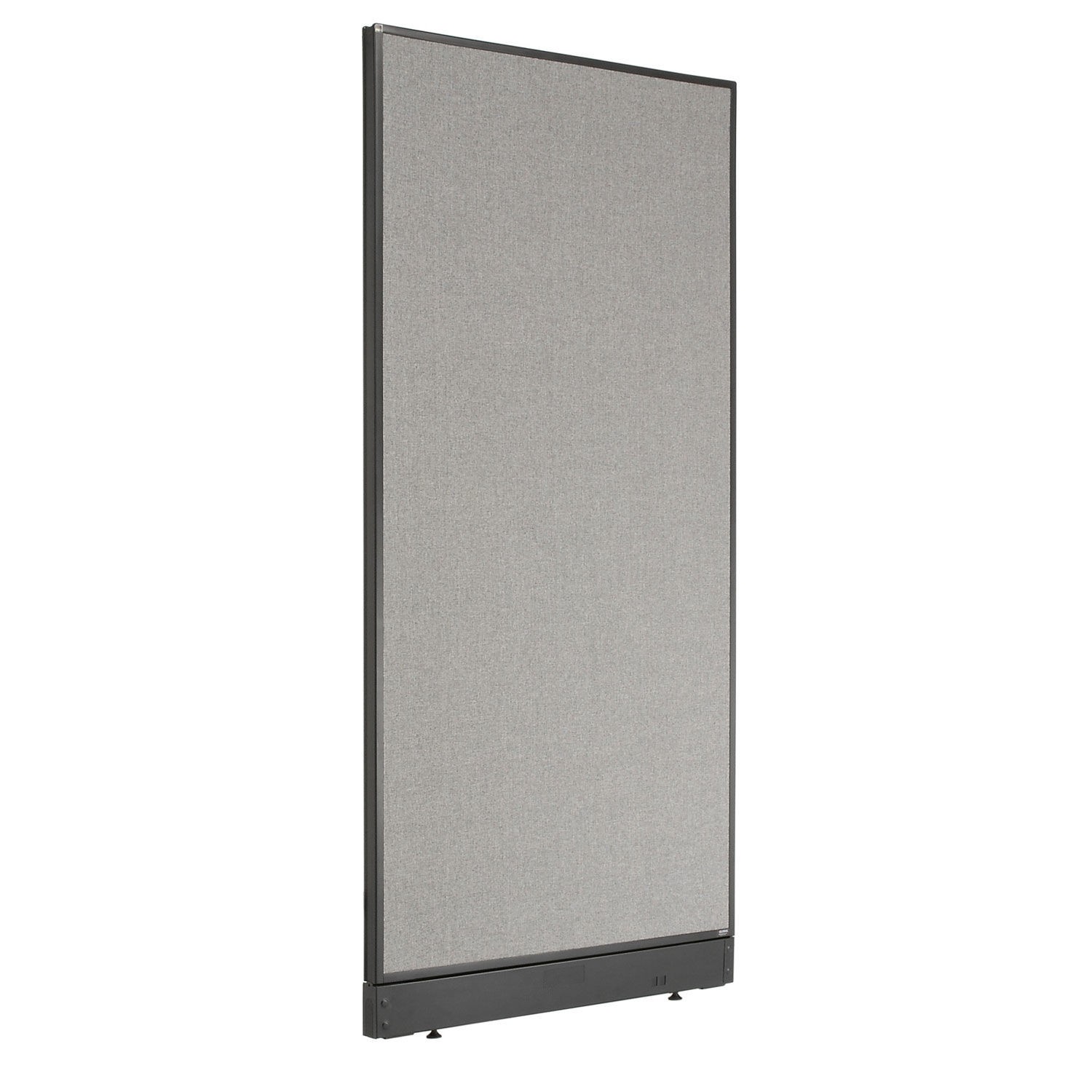 36-1/4"W x 76"H Non-Electric Office Partition Panel with Raceway Gray