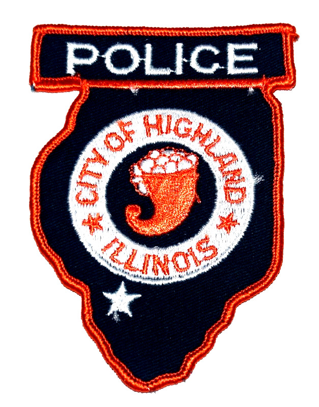 HIGHLAND – POLICE - ILLINOIS IL Sheriff Police Patch – STATE SHAPE – CORNUCOPIA