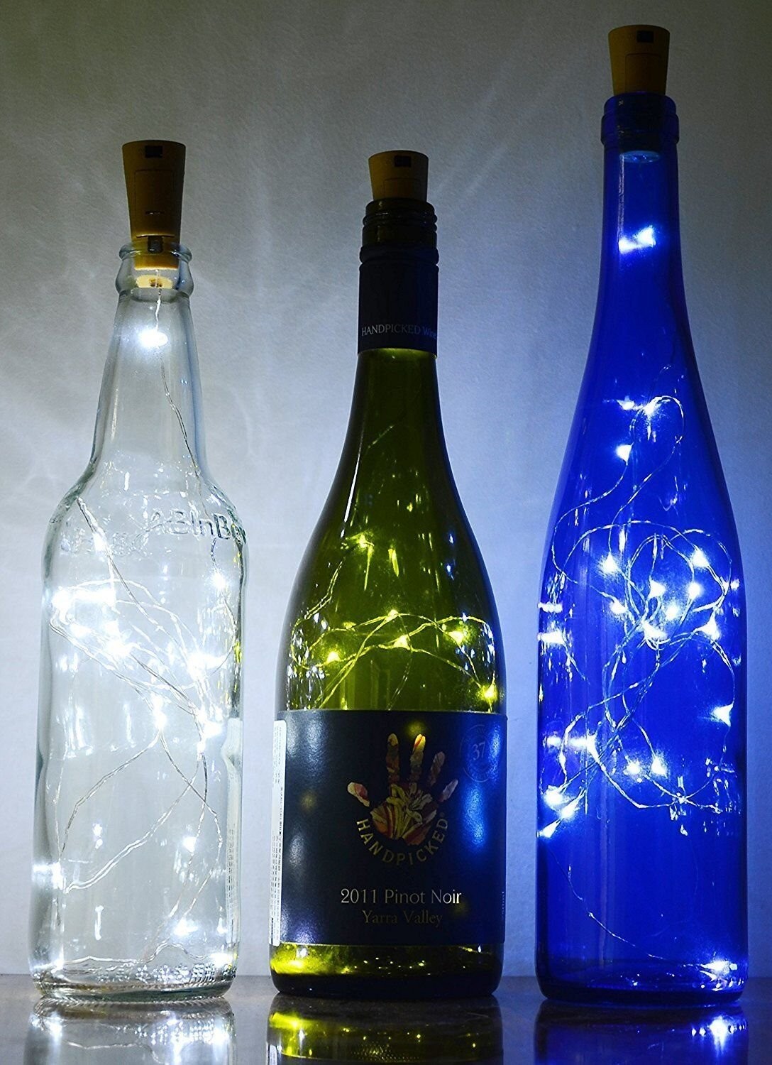 Decorman 10 Pack Solar Powered Wine Bottle Lights, 10 LED Waterproof Copper C...