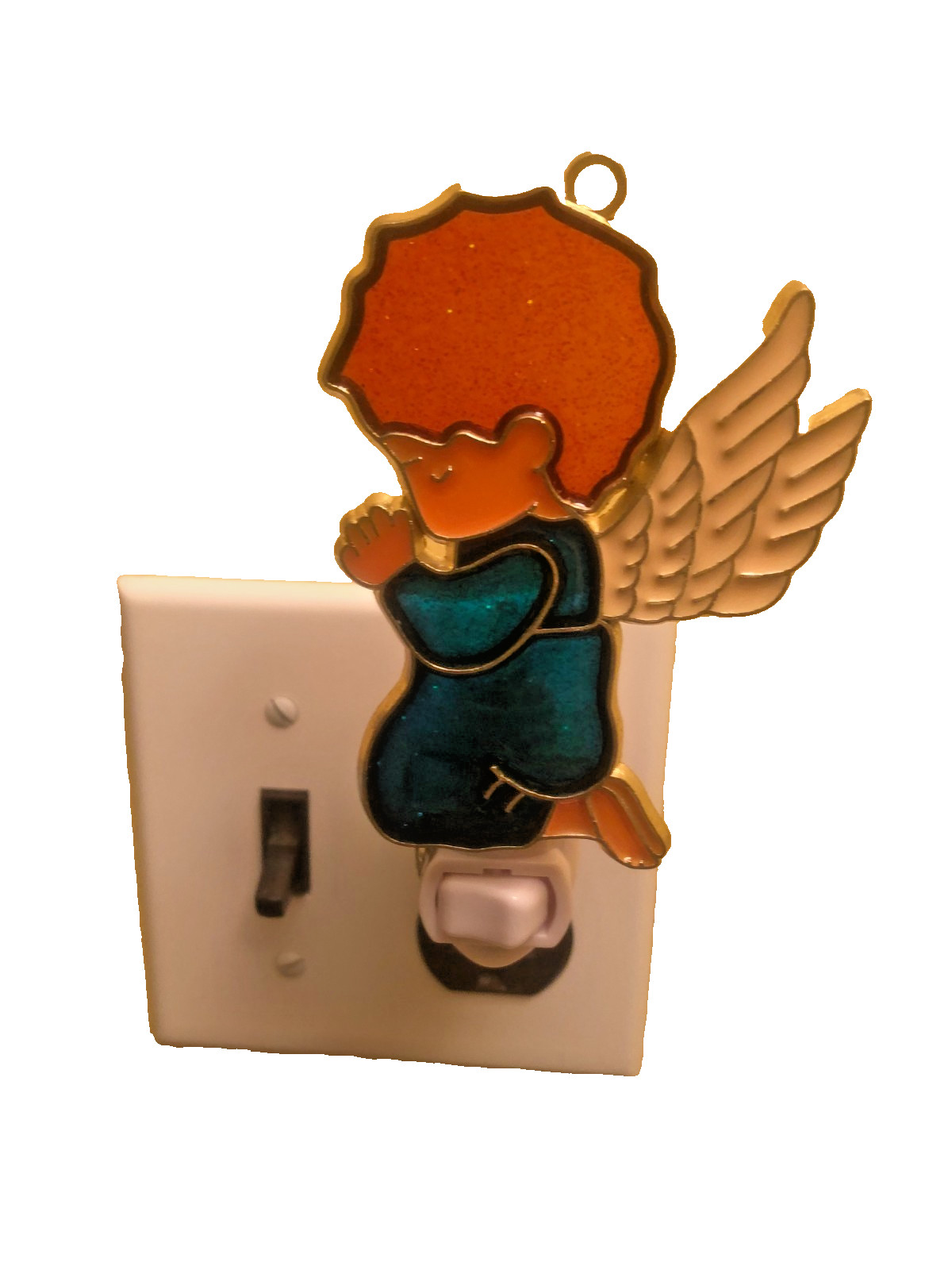 New Angel Boy Brown Hair with Blue Robe Night Light Home Decor Free Ship