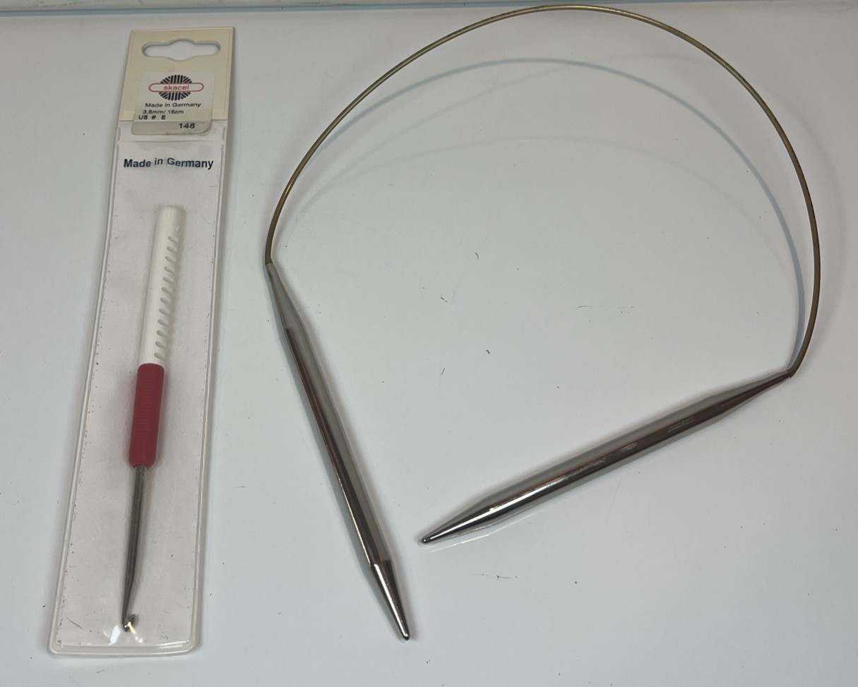 Skacel Addi Turbo Circular Knitting Needle 24” & Comfort Grip Crochet Hook 3.5mm