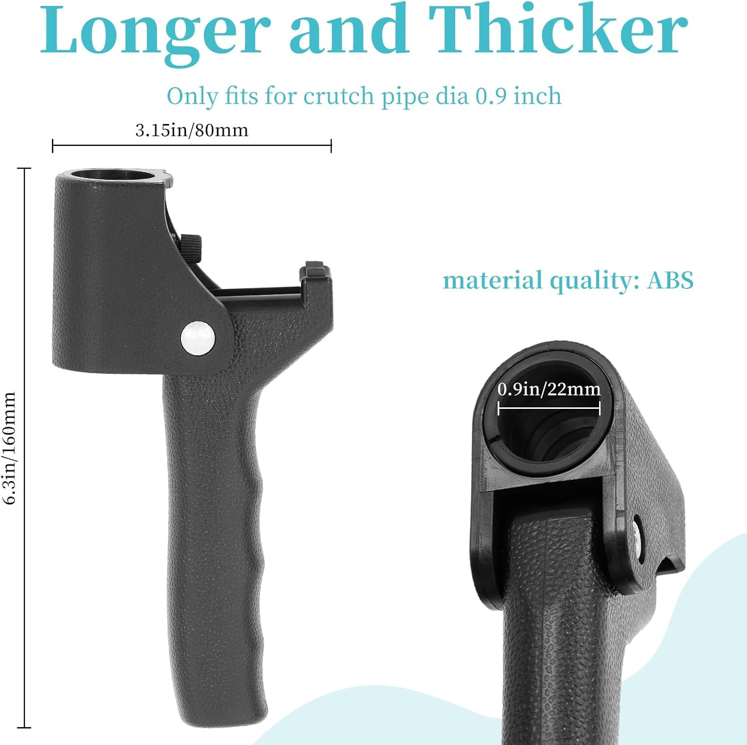 Walking Cane Accessories-Second Handle. Auxiliary Handle with Immovable Fixed