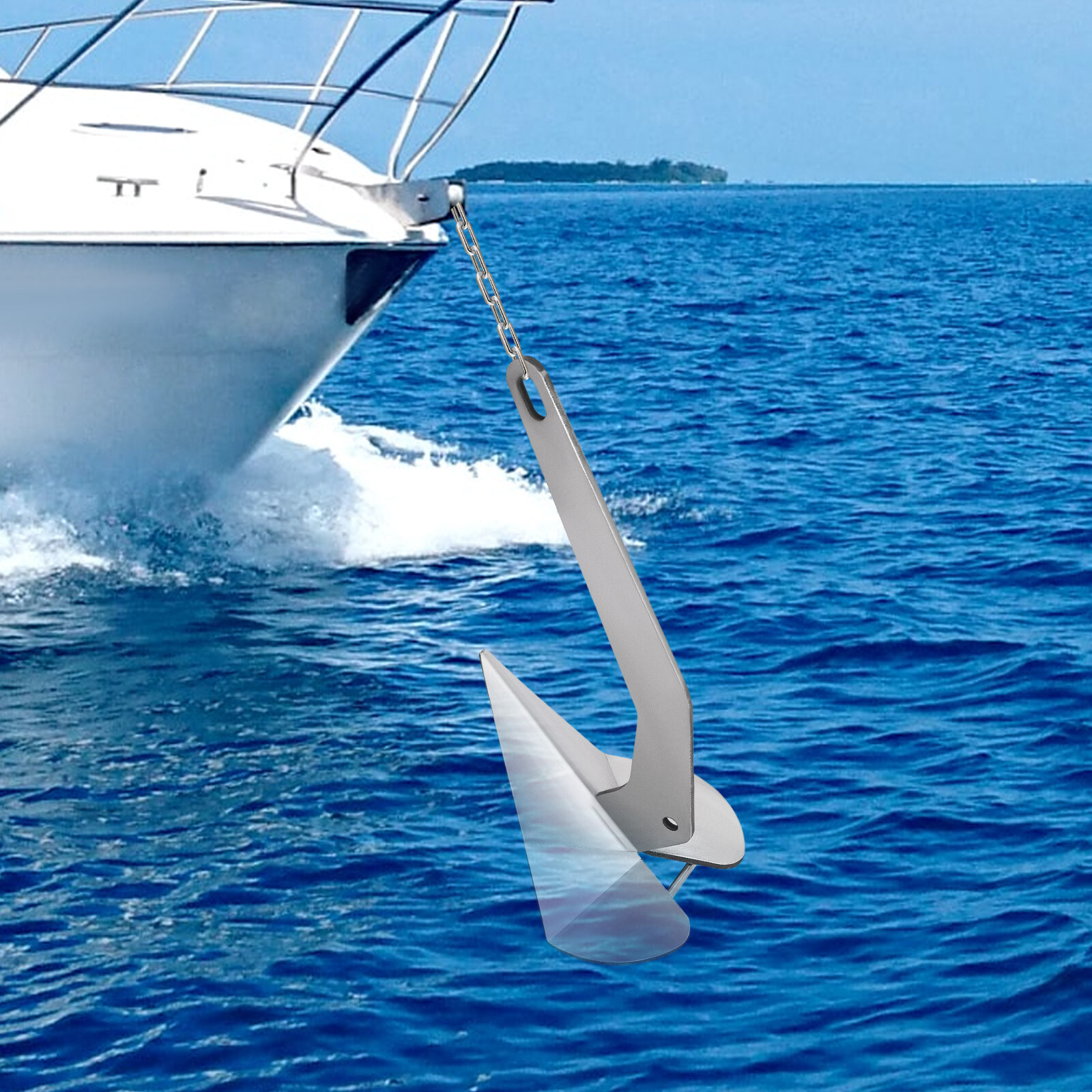 Delta Style Anchor – Durable 316 Stainless Steel 10kg/22 lbs for Boats
