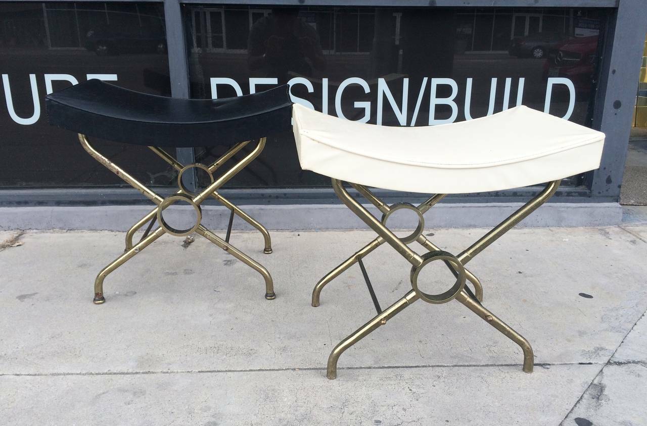 Pair of Italian Brass Benches