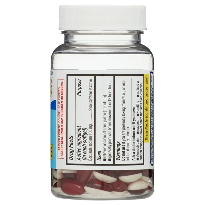 Equate Stool Softener Laxative Softgels 100mg 140 CountvsColace Regular Strength