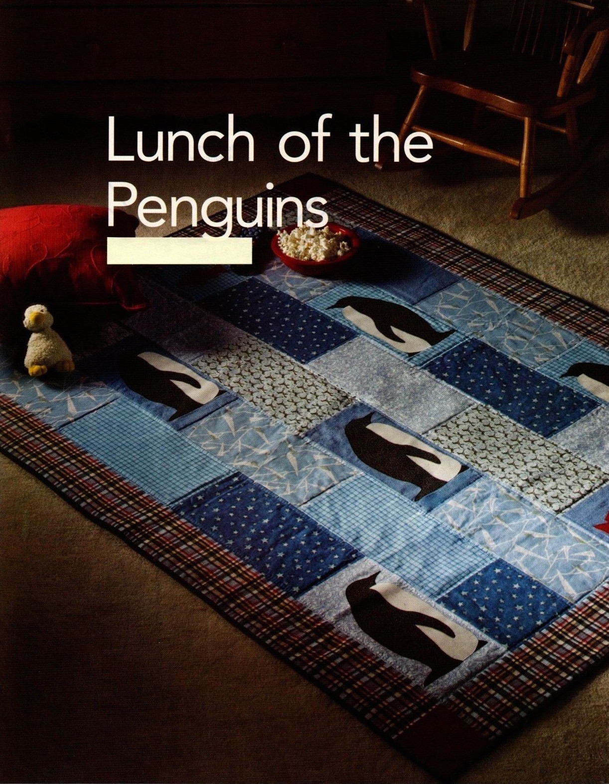 Lunch Of The Penguins Quilt Pattern Pieced/Applique JS