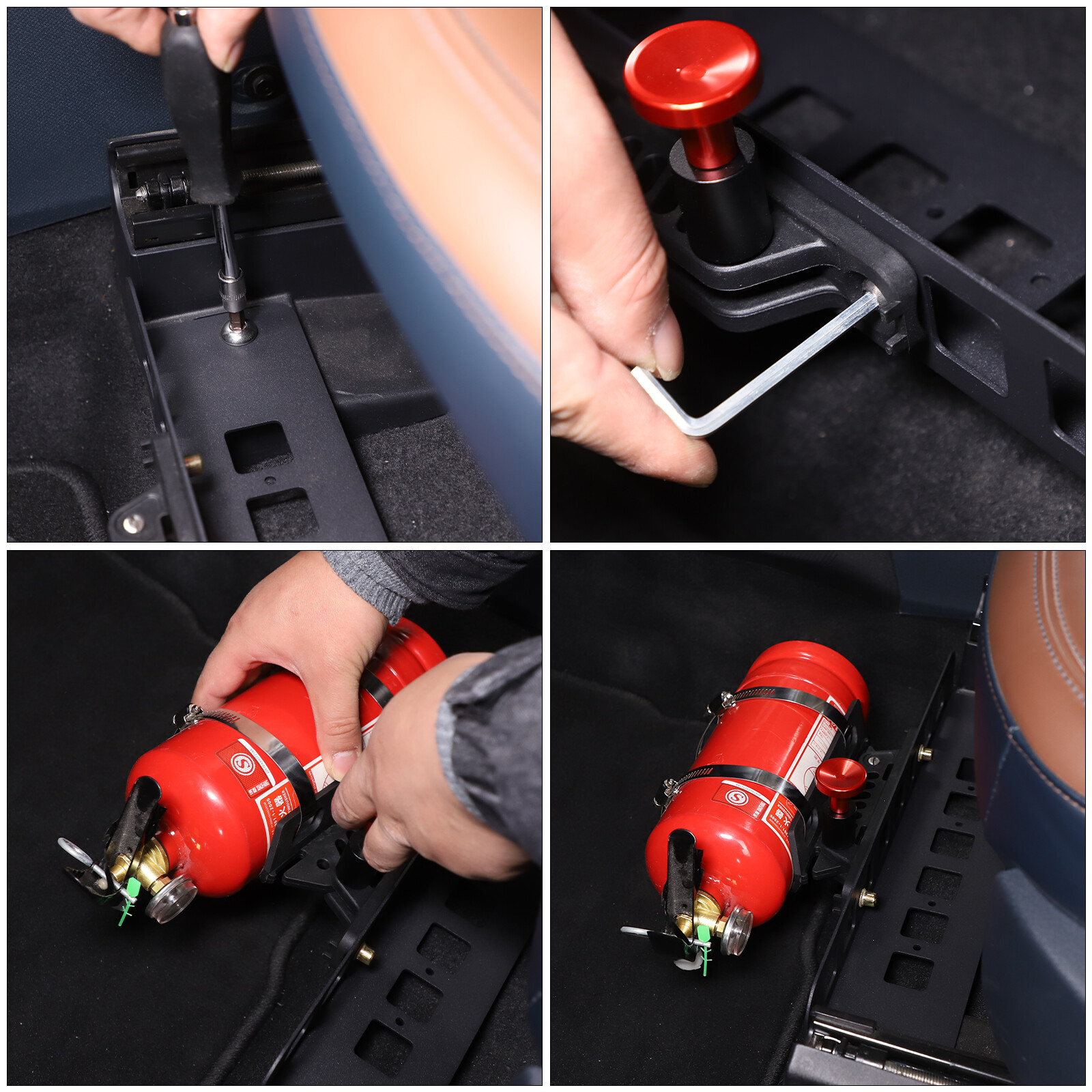 Car Roll Bar Fire Extinguisher Holder Mount Bracket Adjustable For FORD Maverick