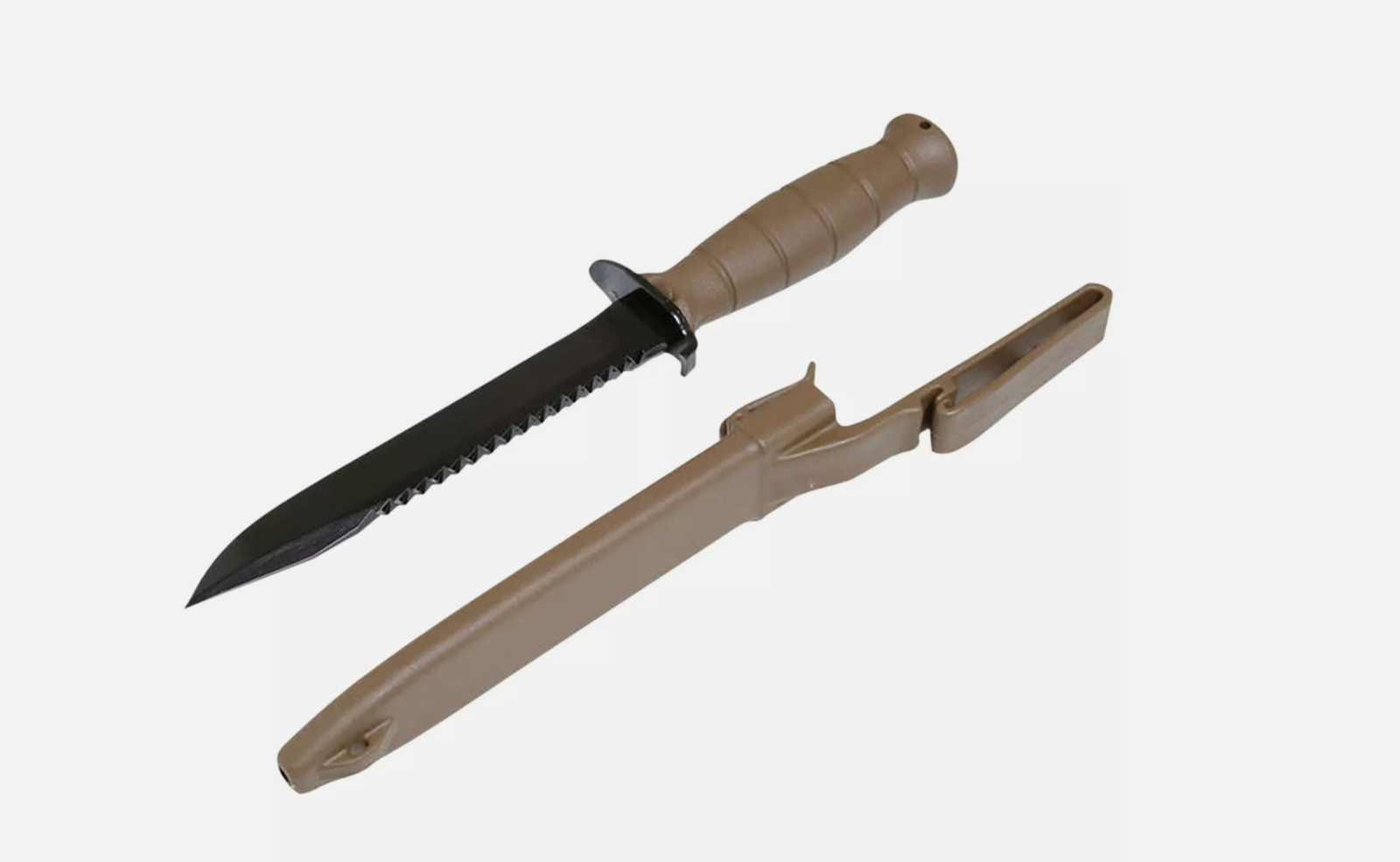 GLOCK, OEM Field Knife, 6.5" Fixed Blade, Root Saw, Dark Earth, Polymer, Plain E