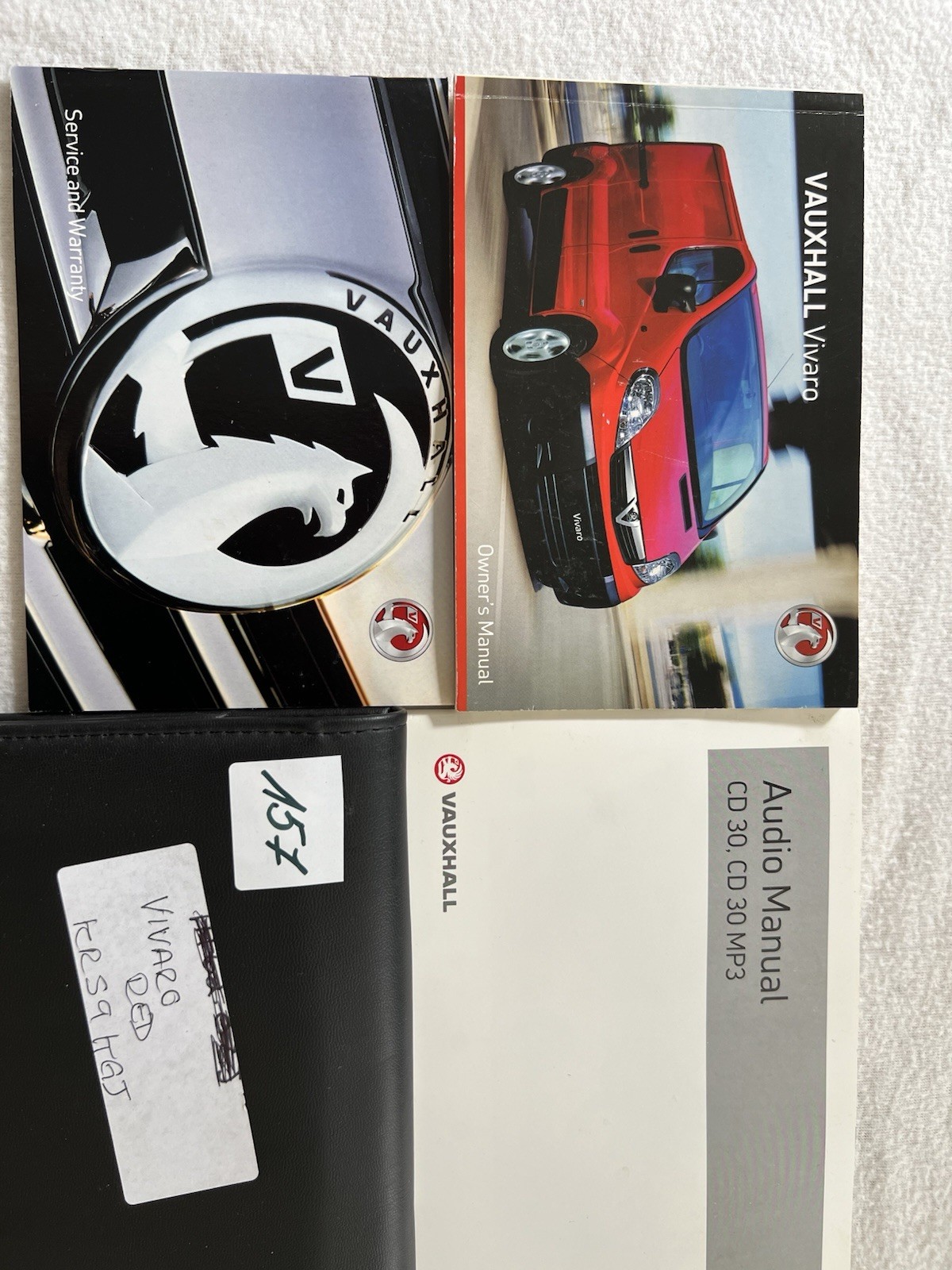 VAUXHALL VIVARO OWNERS MANUAL HANDBOOK PACK 2009