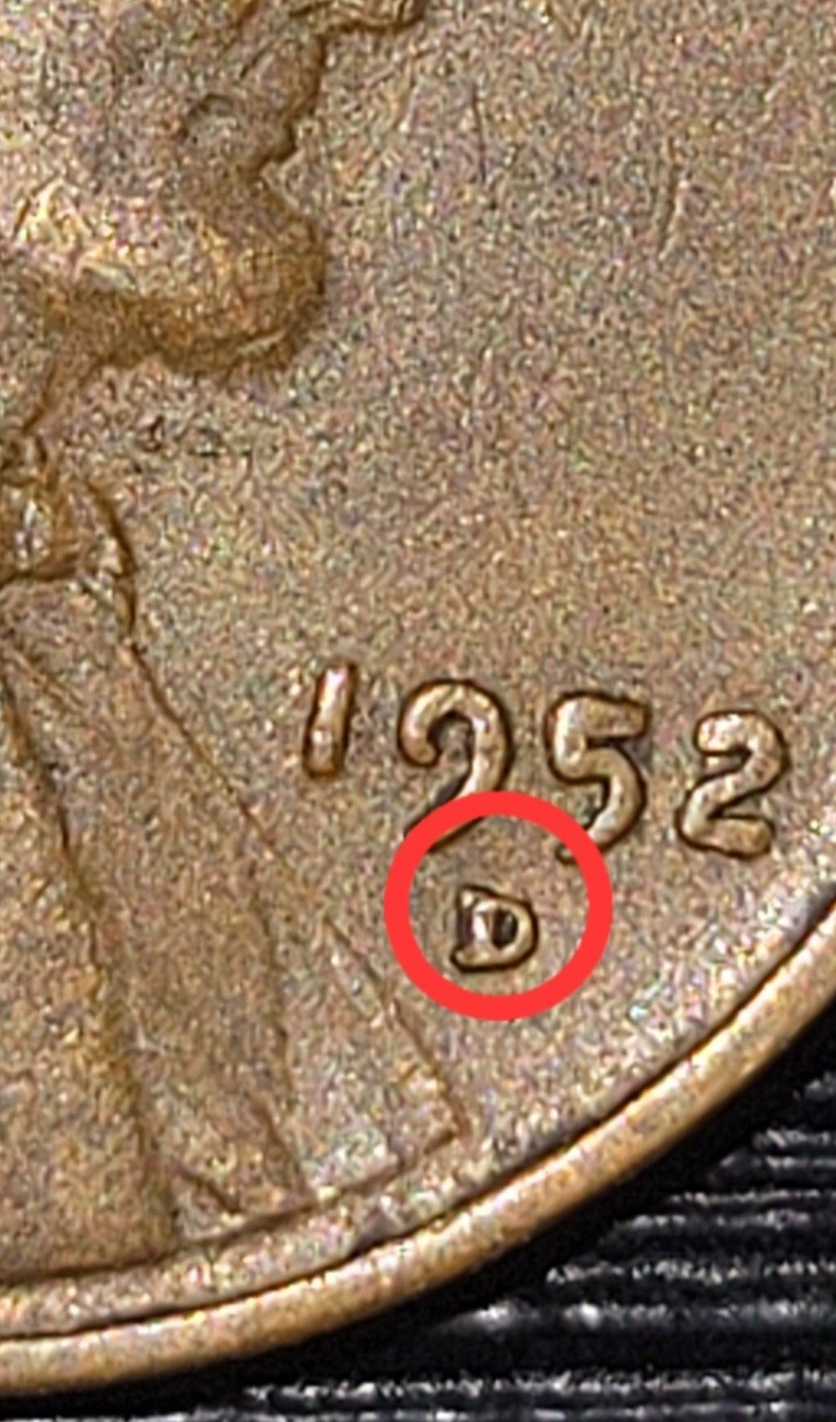 1952-D Lincoln cent D over D