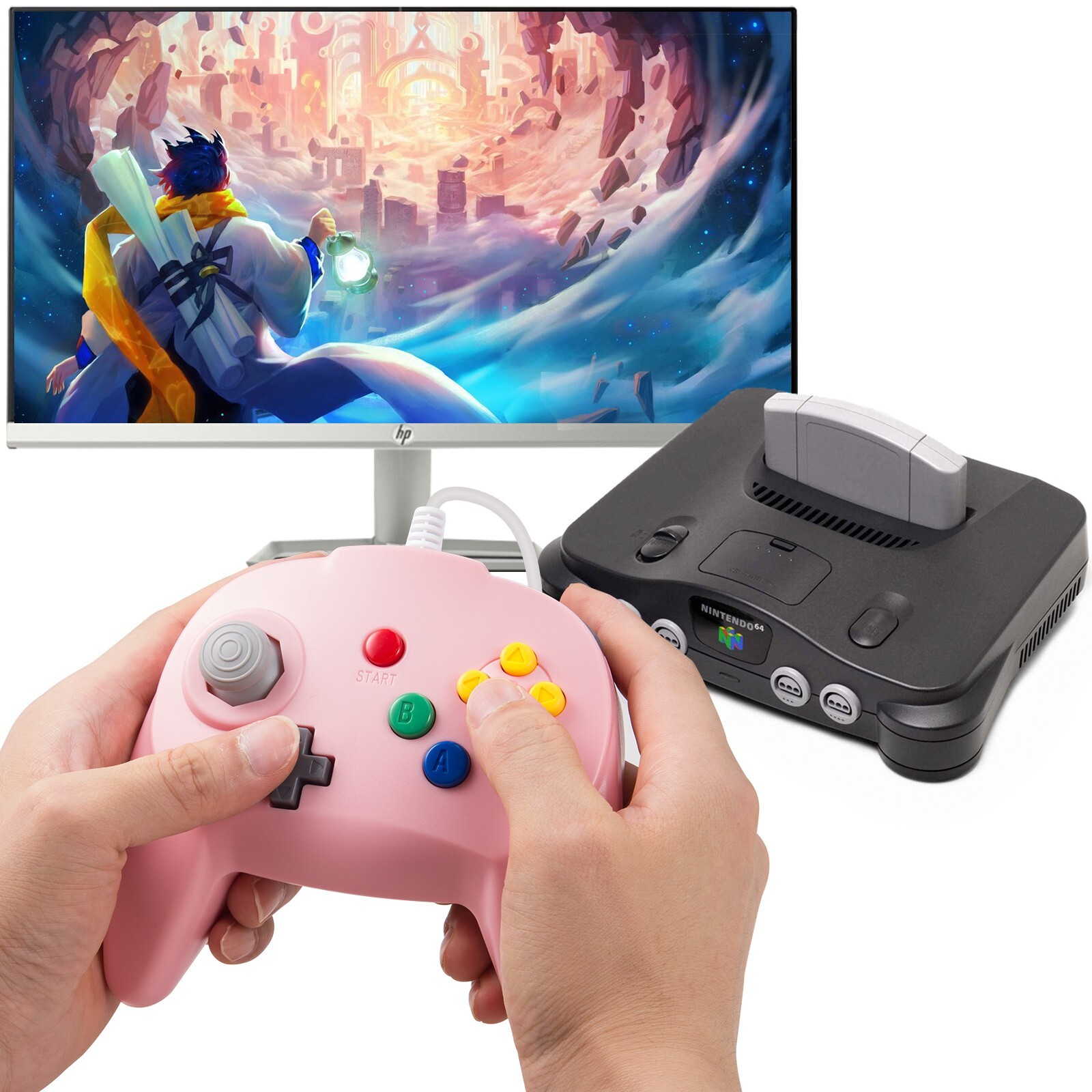 Mini N64 Wired Game Remote GamePad Controller For N64 System Console Video Games