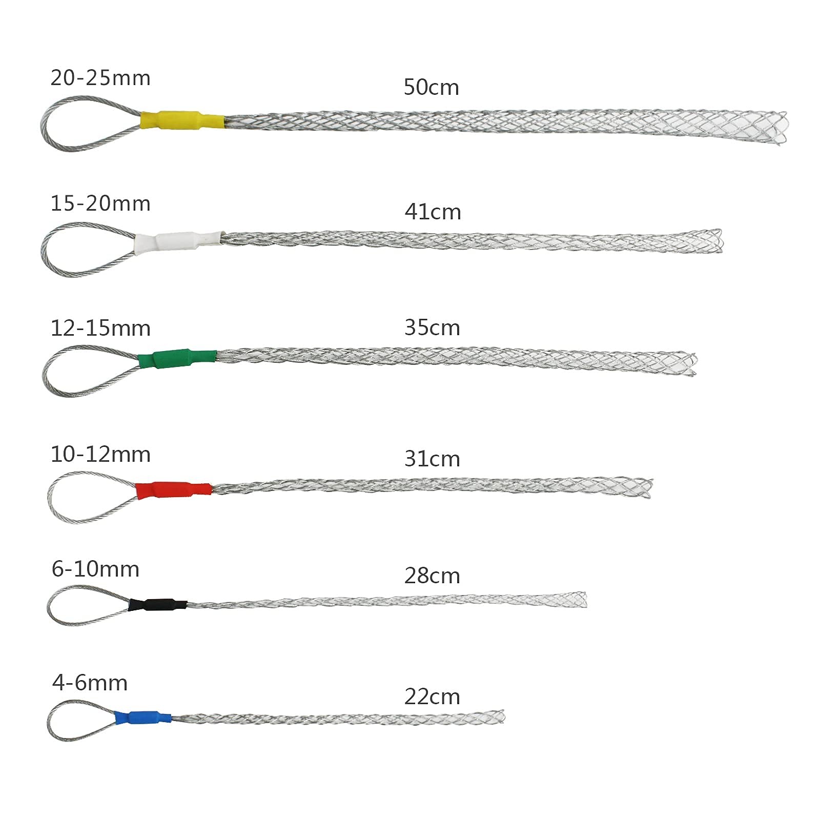 Cable Pulling Grip Sock Kit Galvanizing Steel Antislip Pipe Cable Wire Pulling G