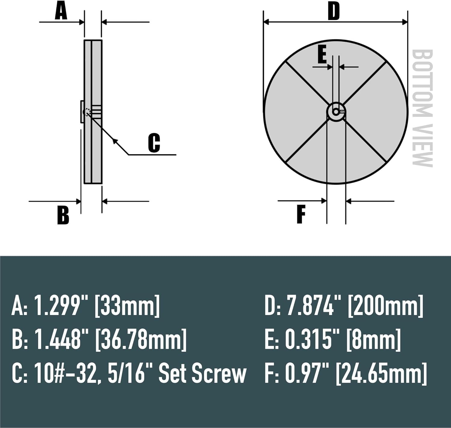 8" Spreader Spinner Disk Replacement Buyers 3013824 for ATVS15A UTVS16 with Set