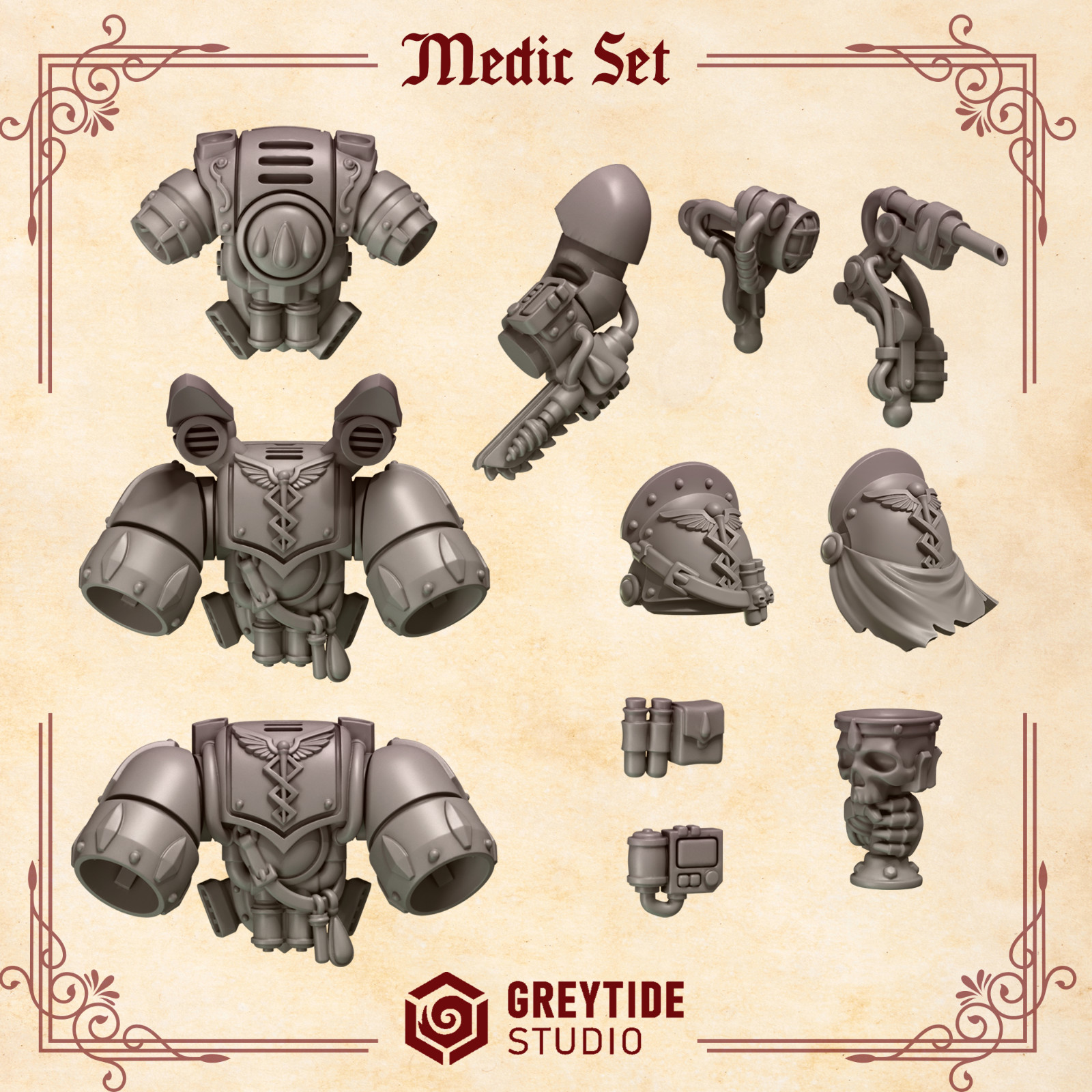 Crimson Lords - Marine Medic apothecary Set