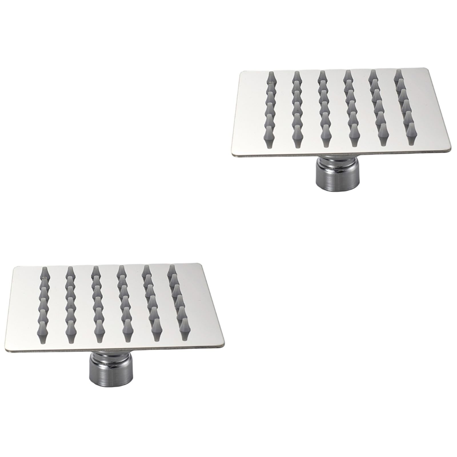 Cabilock 4 Inch Square Rainfall Shower Head High Size 1x2pcs, Silverx2pcs
