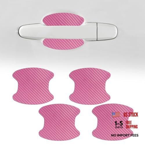 Car Door Handle Cup Scratch Protector, Car Door Handle Sticker, 4PCS Pink