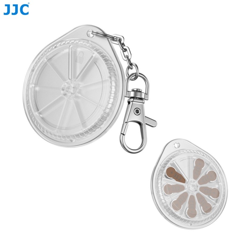 JJC 8 Slots Coin Cell Battery Storage Rotatable for Size 312 A312 P312 P13 P10