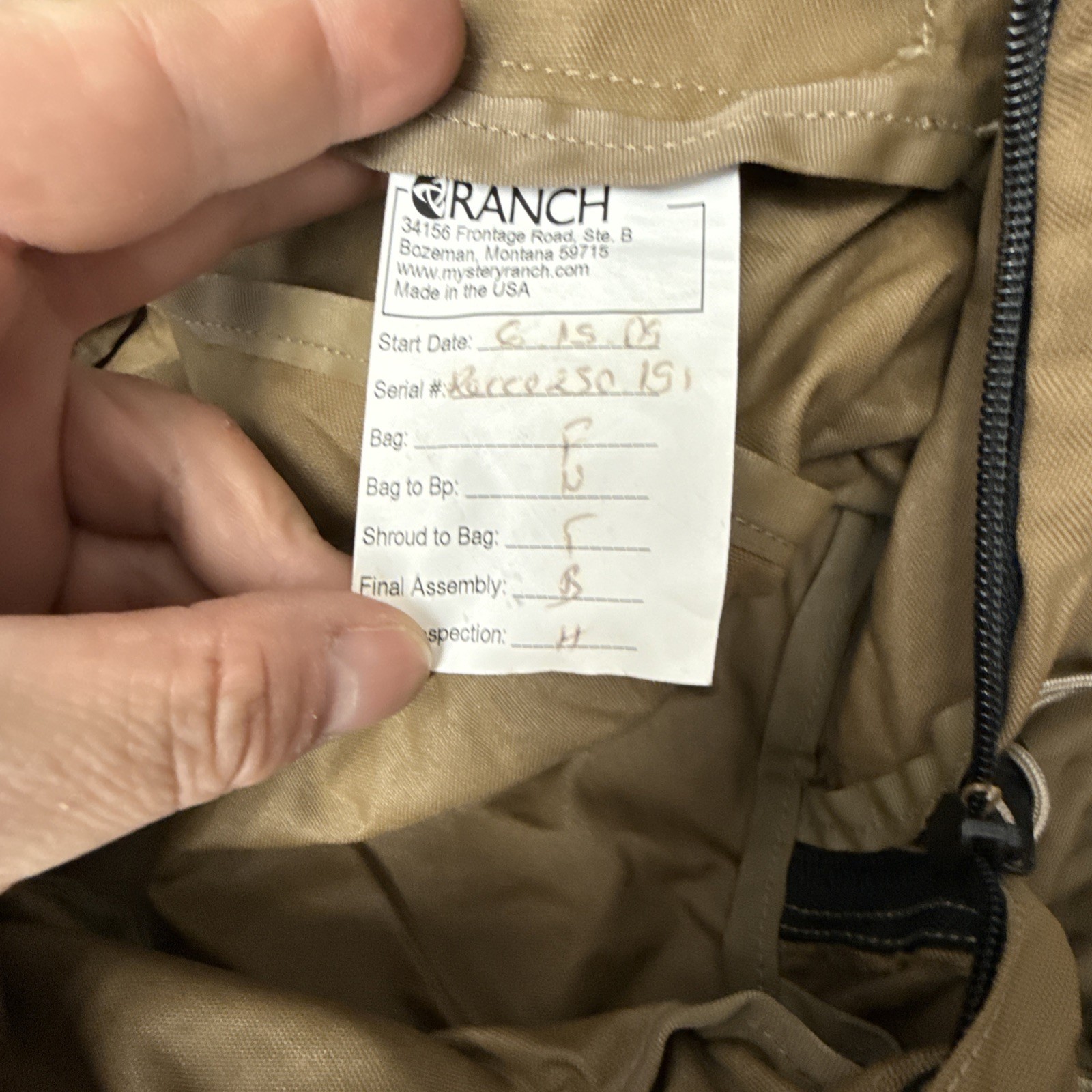 New Dead Stock Mystery Ranch 6500 Recce Tactiplane Rucksack Field Pack Coyote