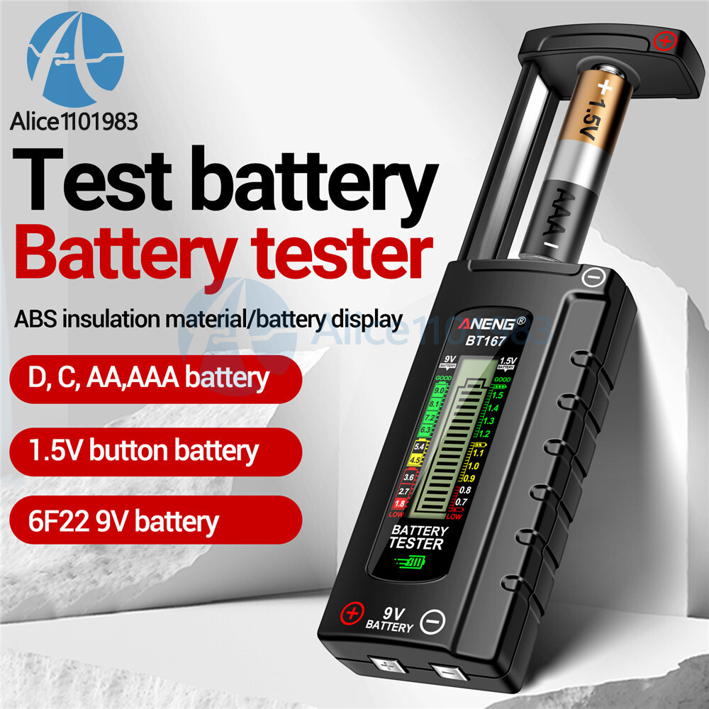 ANENG Digital Universal Battery Tester Checker AA,AAA, 9V,1.5V Button Cell 21700