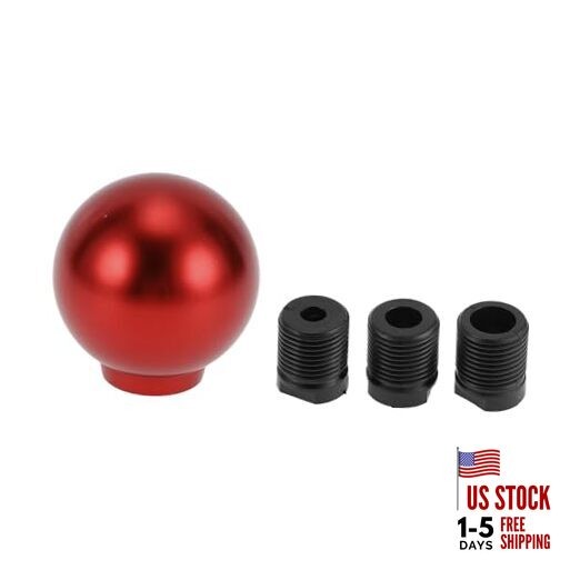 Round Ball Shift Knob Universal Gear Shifter Knob Aluminum Alloy Stick Red